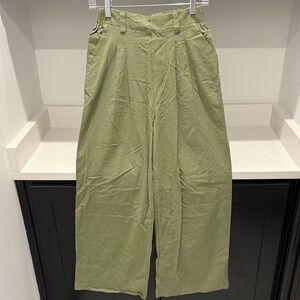 HALARA Olive Green Casual Wide Leg Pants. Size XS